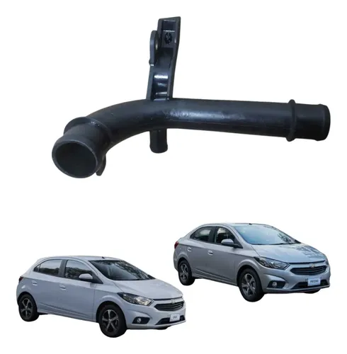 Tubo Cano Agua Motor Chevrolet Onix Prisma 2013 2019 Preto