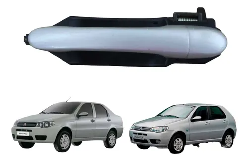 Macaneta Externa Diant Esq Fiat Palio Siena 2004 2013 Cx233 Cinza Traseira